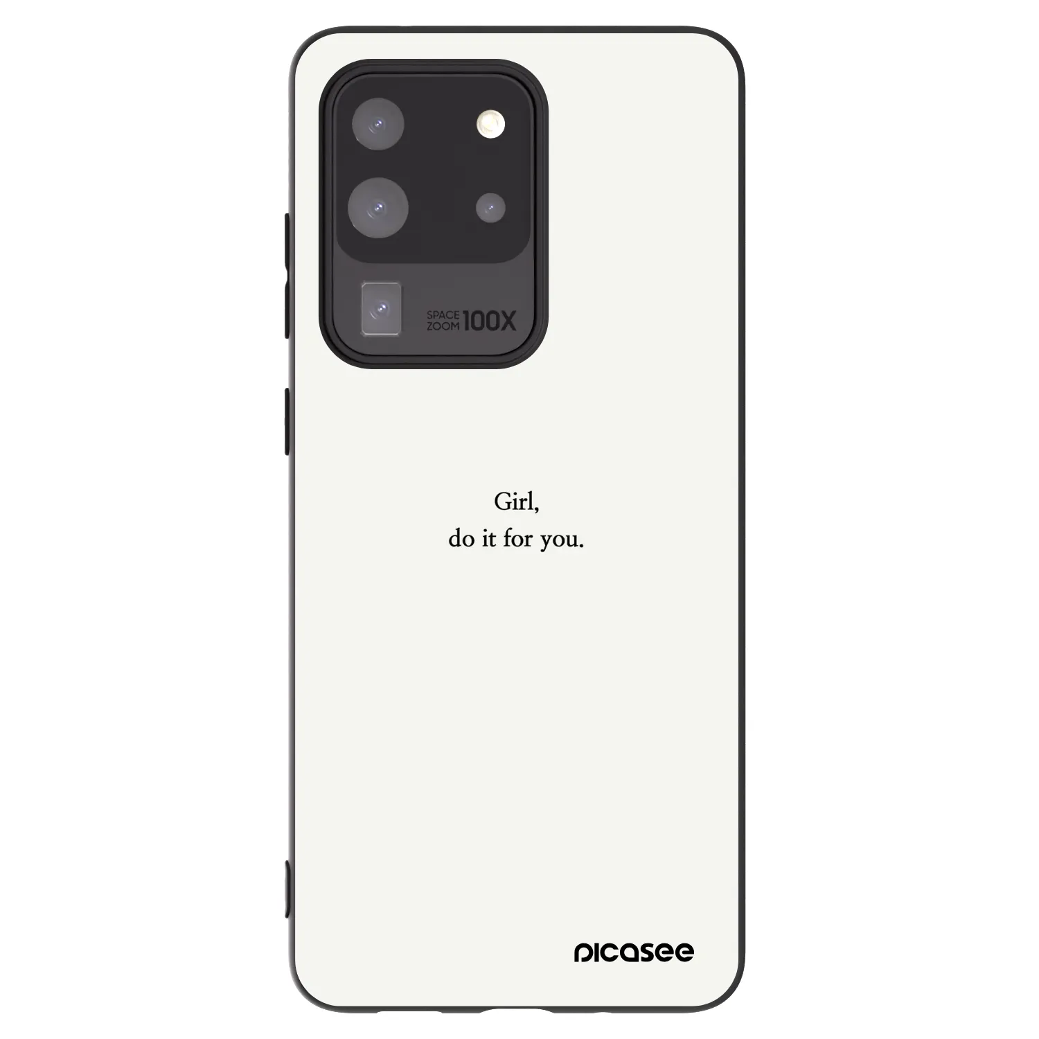Picasee silikonowe czarne etui na Samsung Galaxy S20 Ultra 5G G988F - Girl, do it for you