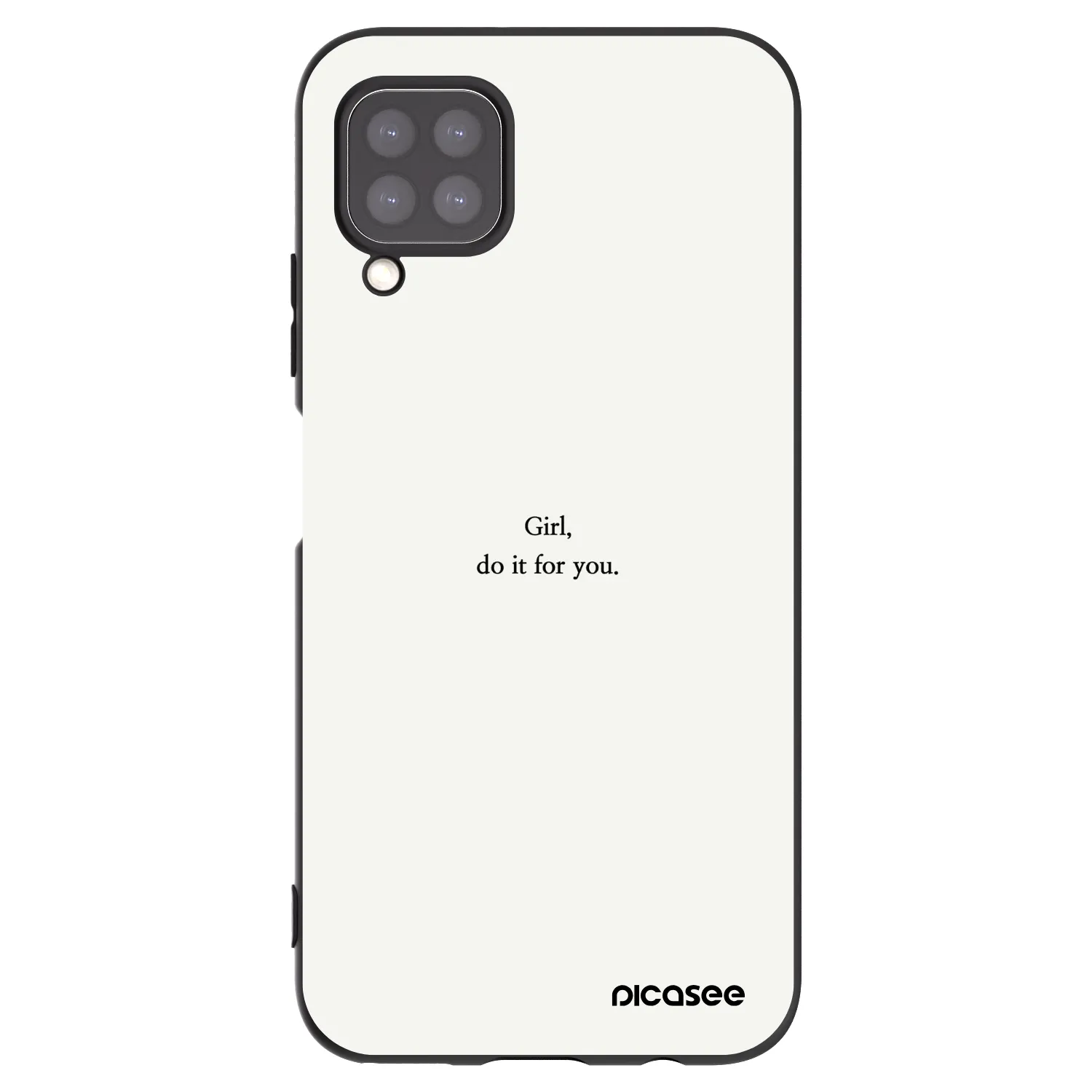 Picasee silikonowe czarne etui na Huawei P40 Lite - Girl, do it for you