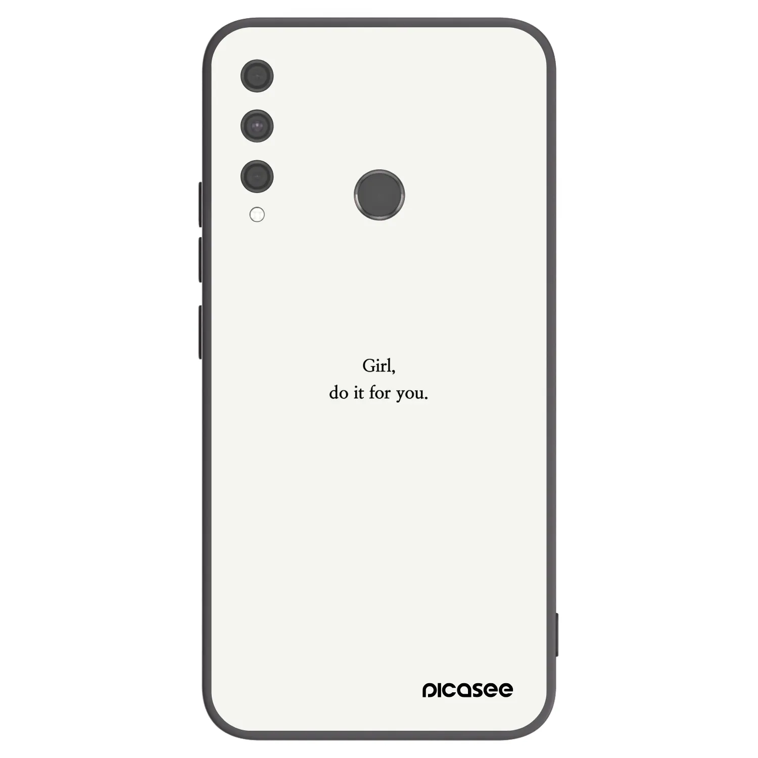 Picasee silikonowe czarne etui na Huawei P40 Lite E - Girl, do it for you