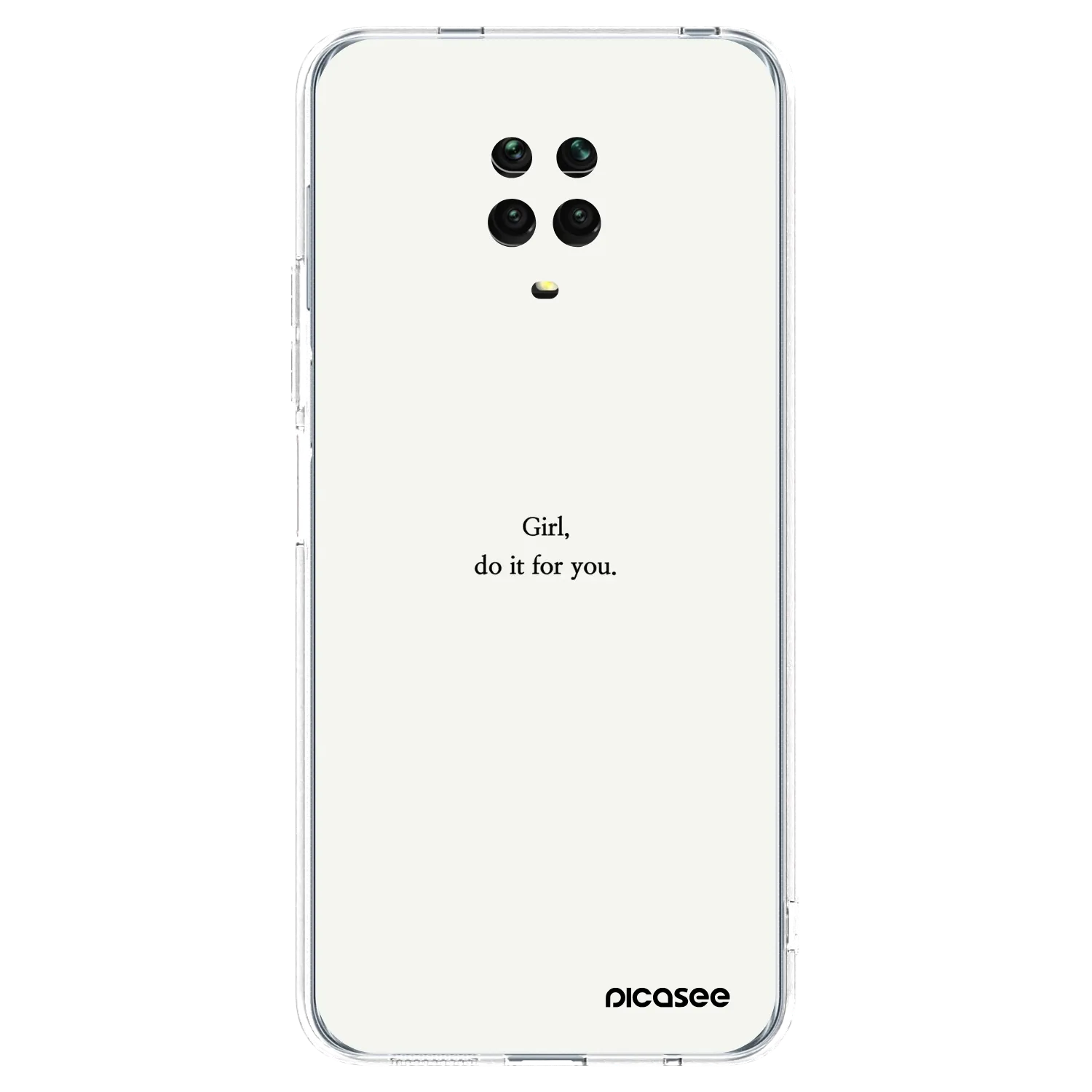 Picasee silikonowe przeźroczyste etui na Xiaomi Redmi Note 9 Pro - Girl, do it for you