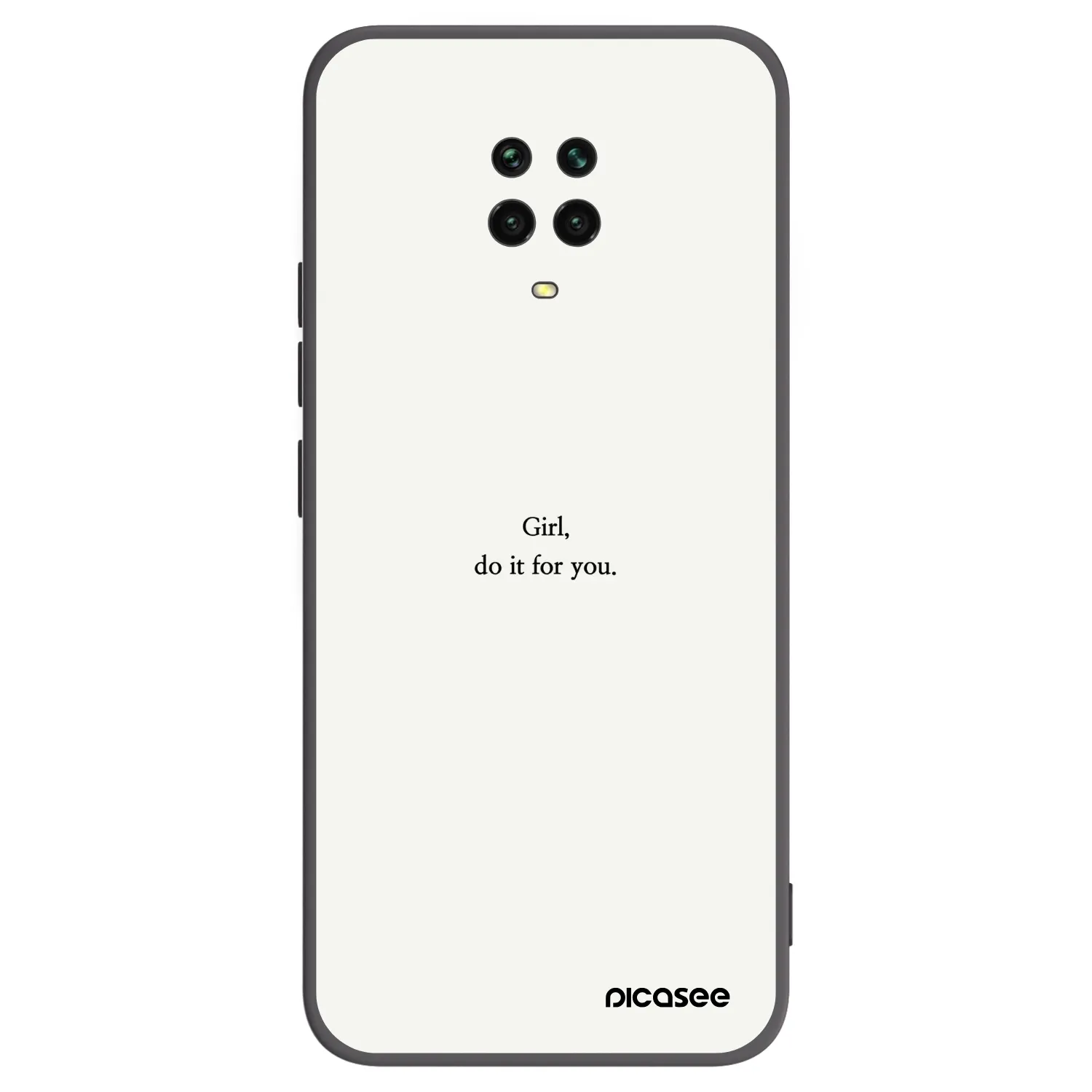 Picasee silikonowe czarne etui na Xiaomi Redmi Note 9 Pro - Girl, do it for you