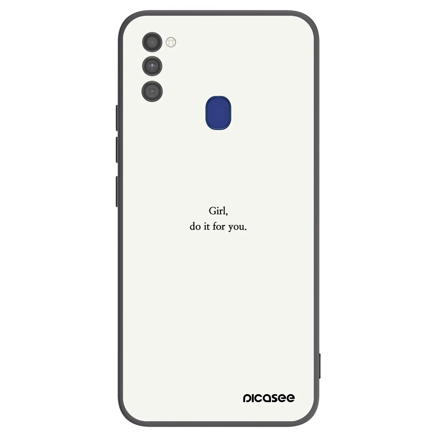 Picasee silikonowe czarne etui na Samsung Galaxy M21 M215F - Girl, do it for you
