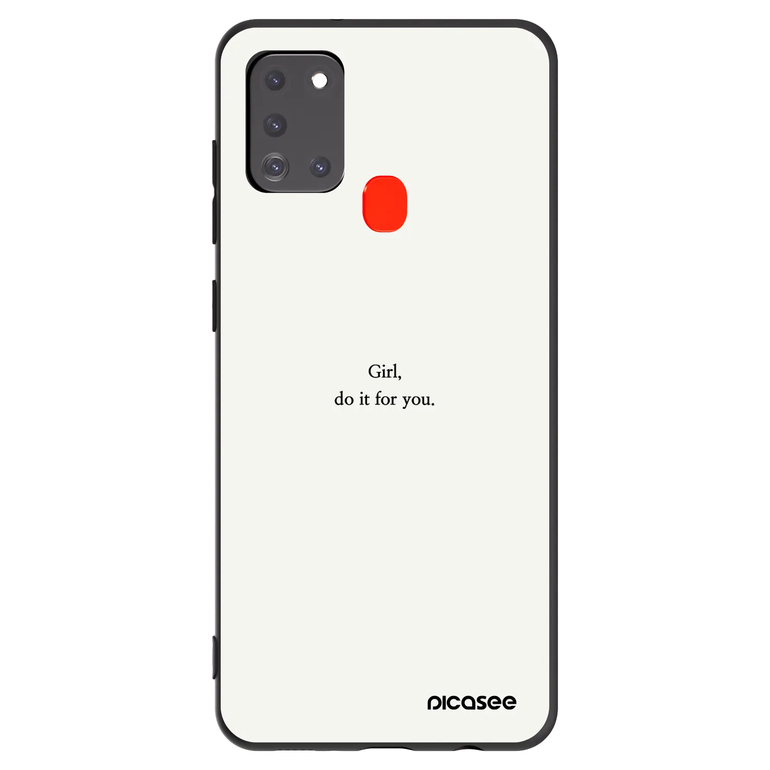 Picasee silikonowe czarne etui na Samsung Galaxy A21s - Girl, do it for you