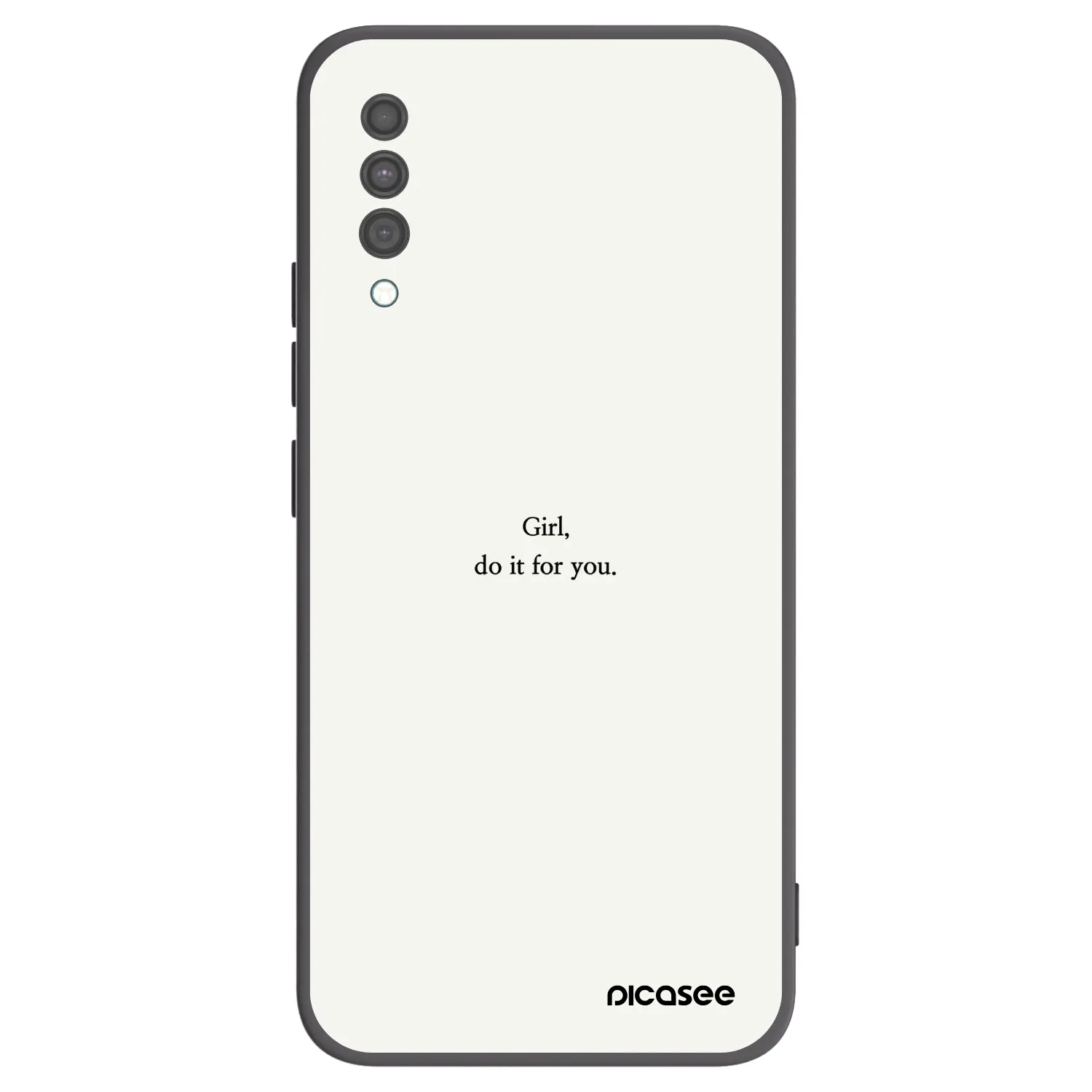 Picasee silikonowe czarne etui na Samsung Galaxy A30s A307F - Girl, do it for you