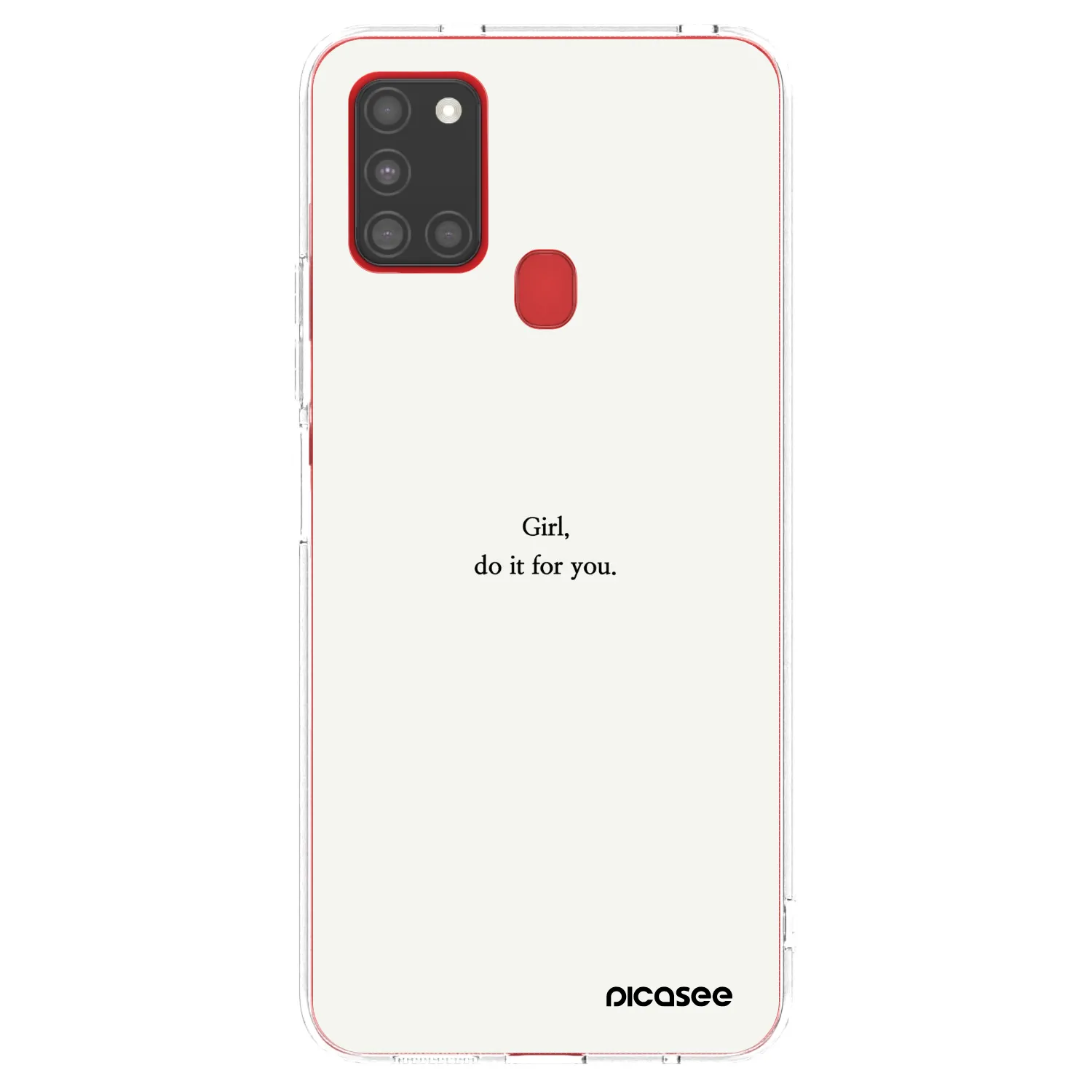 Picasee silikonowe przeźroczyste etui na Samsung Galaxy A21s - Girl, do it for you