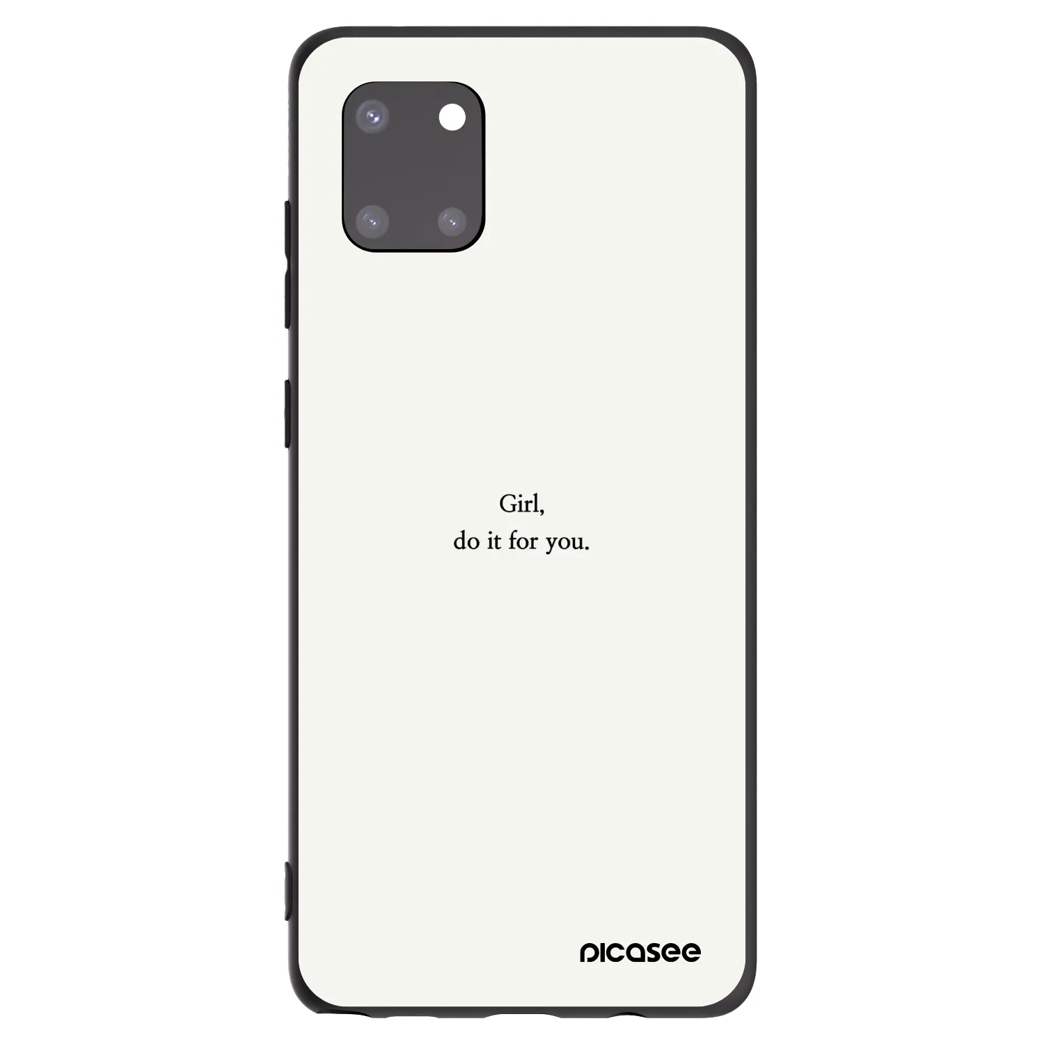 Picasee silikonowe czarne etui na Samsung Galaxy Note 10 Lite N770F - Girl, do it for you