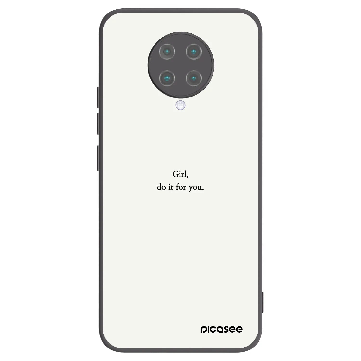 Picasee silikonowe czarne etui na Xiaomi Poco F2 Pro - Girl, do it for you