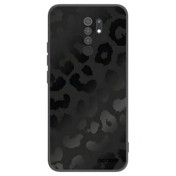 Picasee silikonowe czarne etui na Xiaomi Redmi 9 - Midnight Leopard