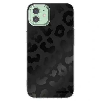 Picasee silikonowe przeźroczyste etui na Apple iPhone 12 - Midnight Leopard