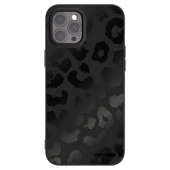 Picasee silikonowe czarne etui na Apple iPhone 12 Pro Max - Midnight Leopard