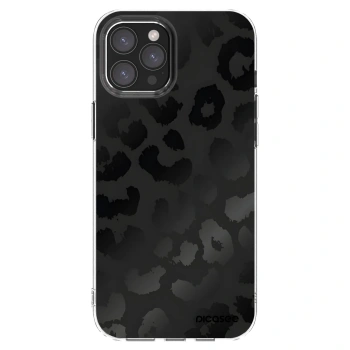 Picasee silikonowe przeźroczyste etui na Apple iPhone 12 Pro Max - Midnight Leopard