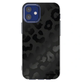 Picasee silikonowe przeźroczyste etui na Apple iPhone 12 mini - Midnight Leopard