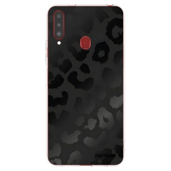 Picasee silikonowe przeźroczyste etui na Samsung Galaxy A20s - Midnight Leopard