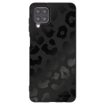 Picasee silikonowe czarne etui na Samsung Galaxy A12 A125F - Midnight Leopard