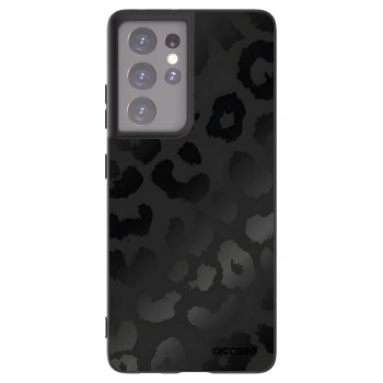Picasee silikonowe czarne etui na Samsung Galaxy S21 Ultra 5G G998B - Midnight Leopard