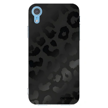 Picasee silikonowe przeźroczyste etui na Apple iPhone XR - Midnight Leopard