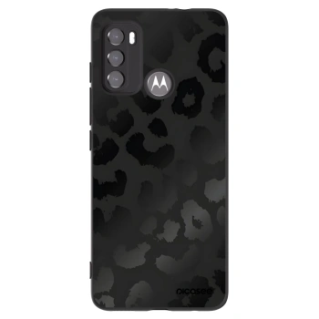 Picasee silikonowe czarne etui na Motorola Moto G60 - Midnight Leopard