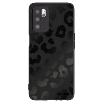 Picasee silikonowe czarne etui na OPPO A16s - Midnight Leopard