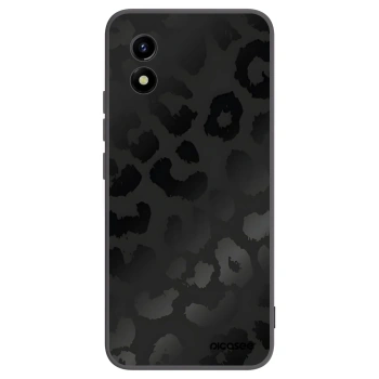 Picasee silikonowe czarne etui na Vivo Y01 - Midnight Leopard