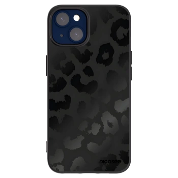 Picasee silikonowe czarne etui na Apple iPhone 14 - Midnight Leopard