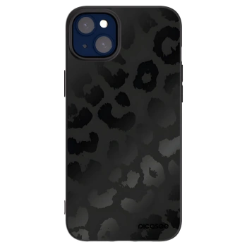 Picasee silikonowe czarne etui na Apple iPhone 14 Plus - Midnight Leopard