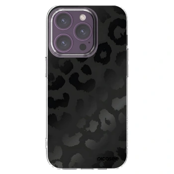 Picasee silikonowe przeźroczyste etui na Apple iPhone 14 Pro - Midnight Leopard