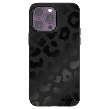 Picasee silikonowe czarne etui na Apple iPhone 14 Pro Max - Midnight Leopard