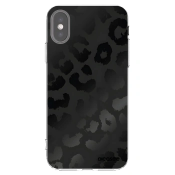 Picasee silikonowe przeźroczyste etui na Apple iPhone X/XS - Midnight Leopard