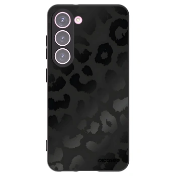 Picasee silikonowe czarne etui na Samsung Galaxy S23 5G - Midnight Leopard