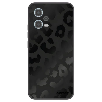 Picasee silikonowe czarne etui na Xiaomi Redmi Note 12 5G - Midnight Leopard