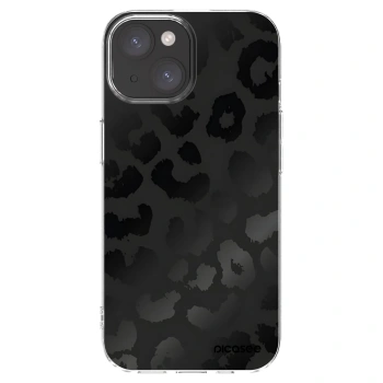 Picasee silikonowe przeźroczyste etui na Apple iPhone 15 - Midnight Leopard