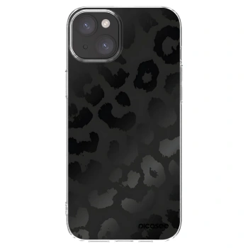 Picasee silikonowe przeźroczyste etui na Apple iPhone 15 Plus - Midnight Leopard