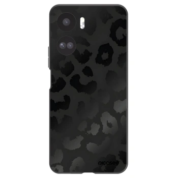 Picasee silikonowe czarne etui na Honor 90 Lite 5G - Midnight Leopard