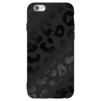 Picasee silikonowe czarne etui na Apple iPhone 6/6S - Midnight Leopard