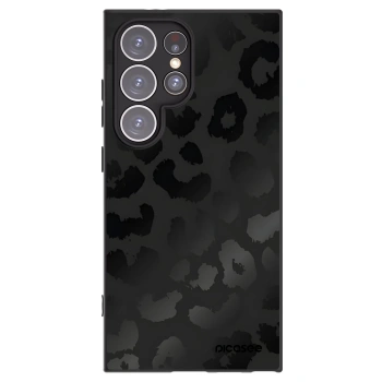 Picasee silikonowe czarne etui na Samsung Galaxy S24 Ultra S928B 5G - Midnight Leopard