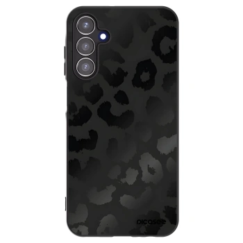 Picasee silikonowe czarne etui na Samsung Galaxy A15 A156B 5G - Midnight Leopard