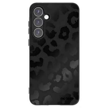 Picasee silikonowe czarne etui na Samsung Galaxy A55 5G A556B - Midnight Leopard