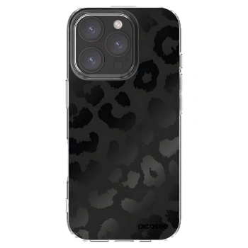 Picasee silikonowe przeźroczyste etui na Apple iPhone 16 Pro - Midnight Leopard