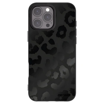 Picasee silikonowe czarne etui na Apple iPhone 16 Pro Max - Midnight Leopard
