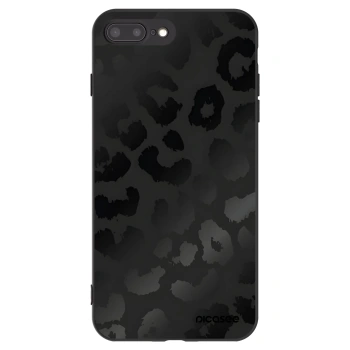 Picasee silikonowe czarne etui na Apple iPhone 8 Plus - Midnight Leopard