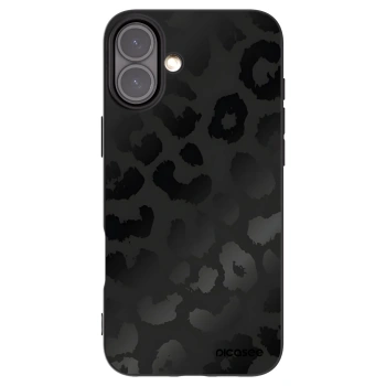 Picasee silikonowe czarne etui na Apple iPhone 16 Plus - Midnight Leopard