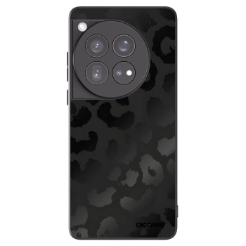 Picasee silikonowe czarne etui na OnePlus 12 5G - Midnight Leopard
