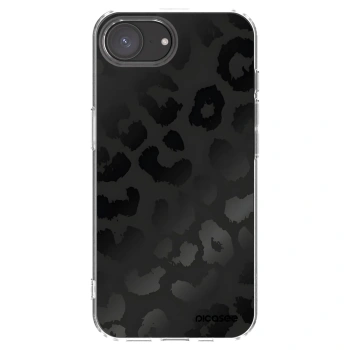 Picasee silikonowe przeźroczyste etui na Apple iPhone 16e - Midnight Leopard