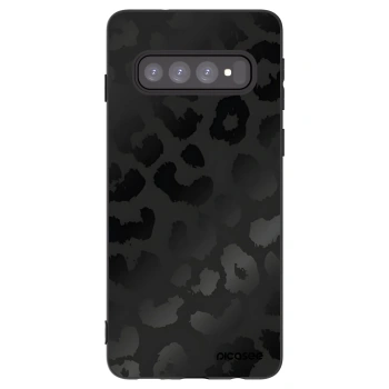 Picasee silikonowe czarne etui na Samsung Galaxy S10 G973 - Midnight Leopard