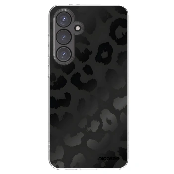 Picasee silikonowe przeźroczyste etui na Samsung Galaxy S24 FE S721B - Midnight Leopard