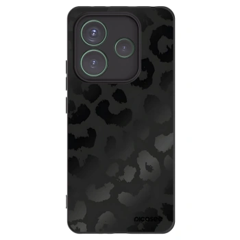 Picasee silikonowe czarne etui na Xiaomi Redmi Note 14 5G - Midnight Leopard