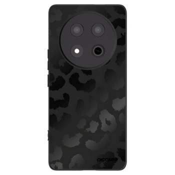 Picasee silikonowe czarne etui na Honor Magic7 Lite 5G - Midnight Leopard