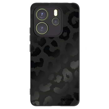 Picasee silikonowe czarne etui na Xiaomi Redmi Note 14 4G - Midnight Leopard