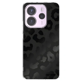 Picasee silikonowe przeźroczyste etui na Xiaomi Redmi Note 14 4G - Midnight Leopard
