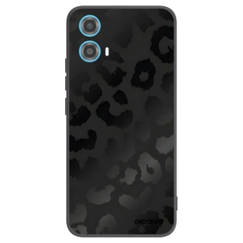 Picasee silikonowe czarne etui na Motorola Moto G34 5G - Midnight Leopard